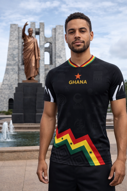 Men's Ghana Heritage Short-sleeve Jersey Black