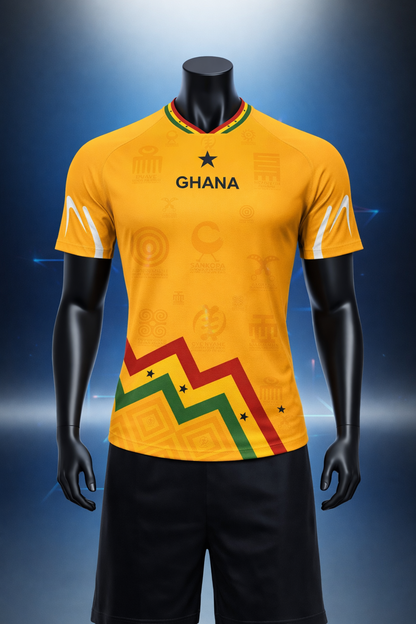 Men's Ghana Heritage Jersey Short-sleeve Gold