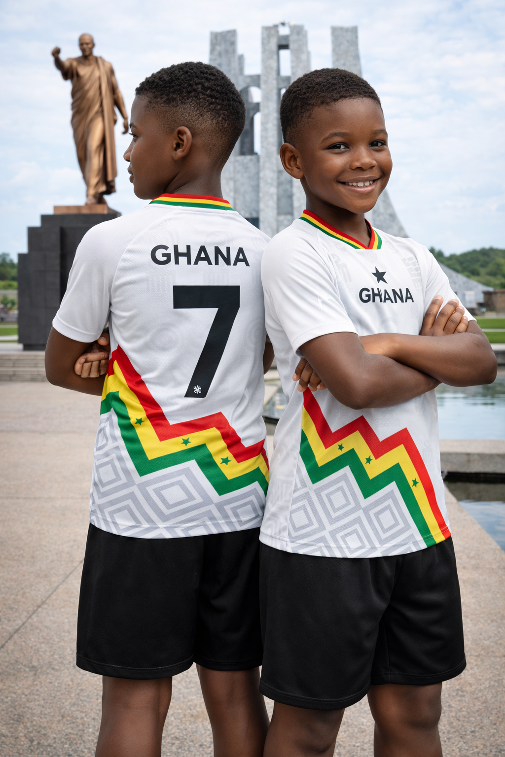 Kid's Ghana Heritage Jersey Short-sleeve White