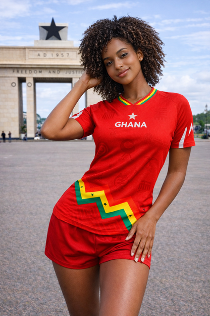 Women's Ghana Heritage Jersey Short-sleeve Red