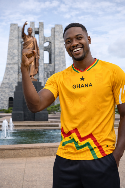 Men's Ghana Heritage Jersey Short-sleeve Gold