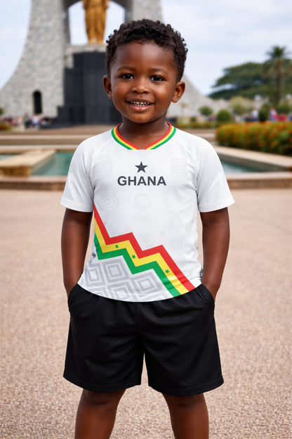 Kid's Ghana Heritage Jersey Short-sleeve White
