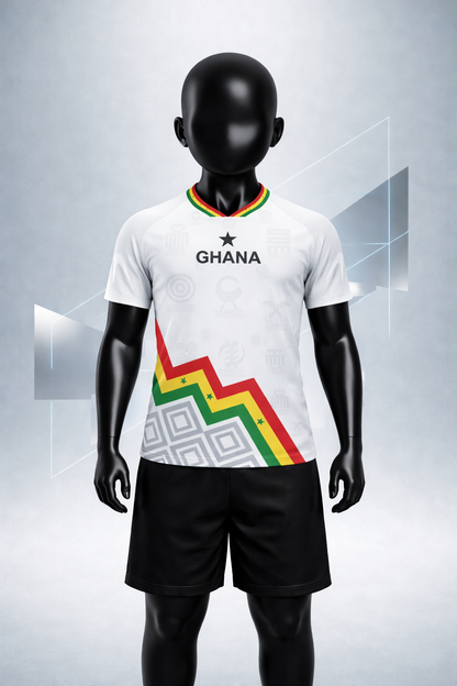 Kid's Ghana Heritage Jersey Short-sleeve White