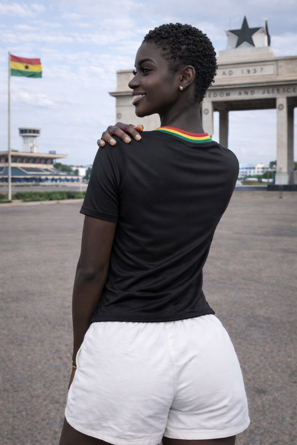 Women's Ghana Heritage Jersey Short-sleeve Black