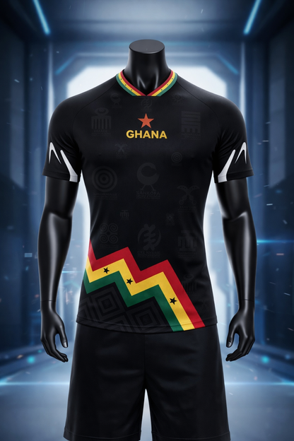 Men's Ghana Heritage Short-sleeve Jersey Black