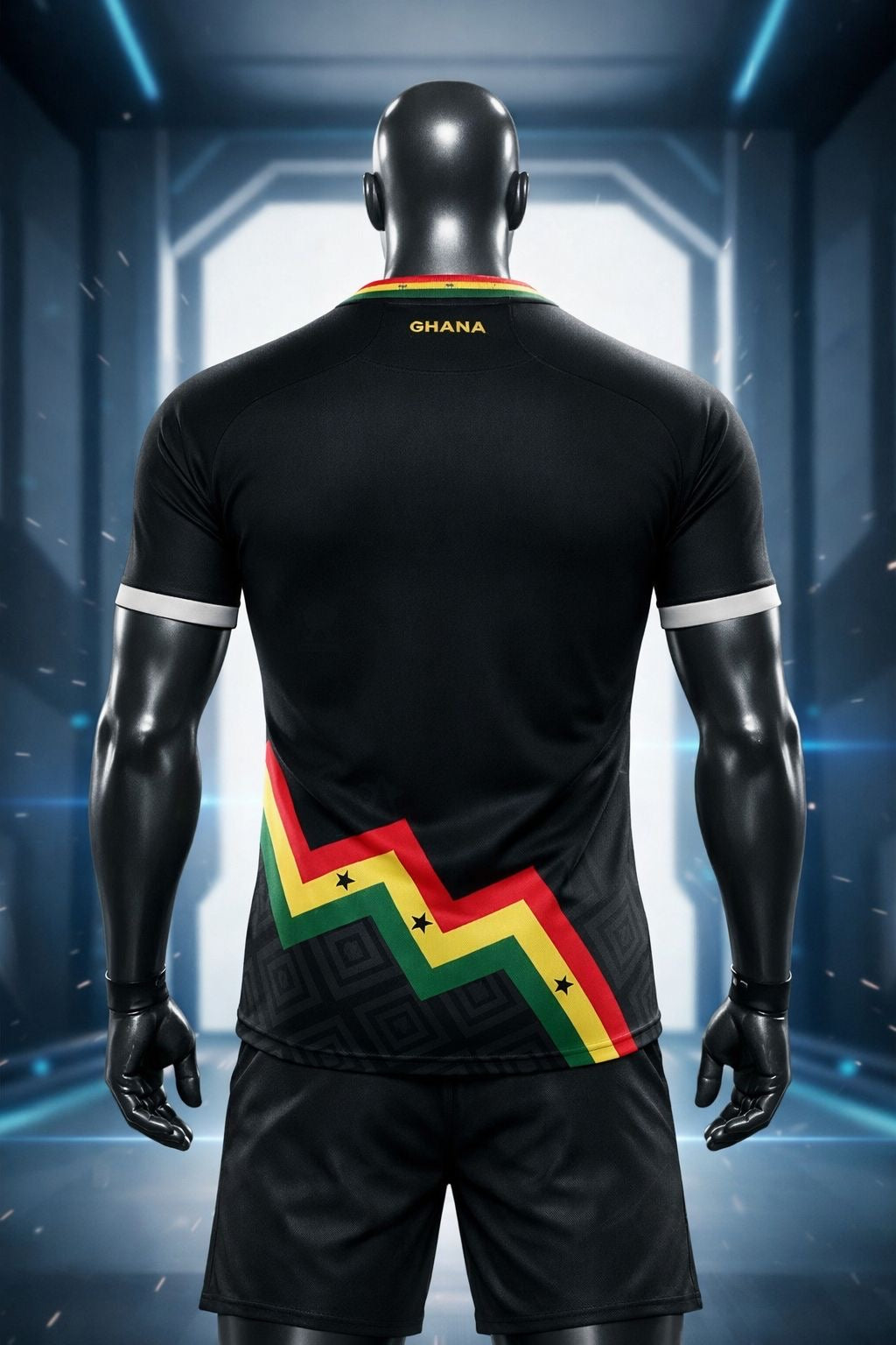 Men's Ghana Heritage Short-sleeve Jersey Black