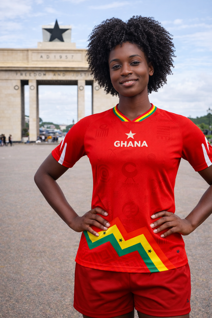 Women's Ghana Heritage Jersey Short-sleeve Red