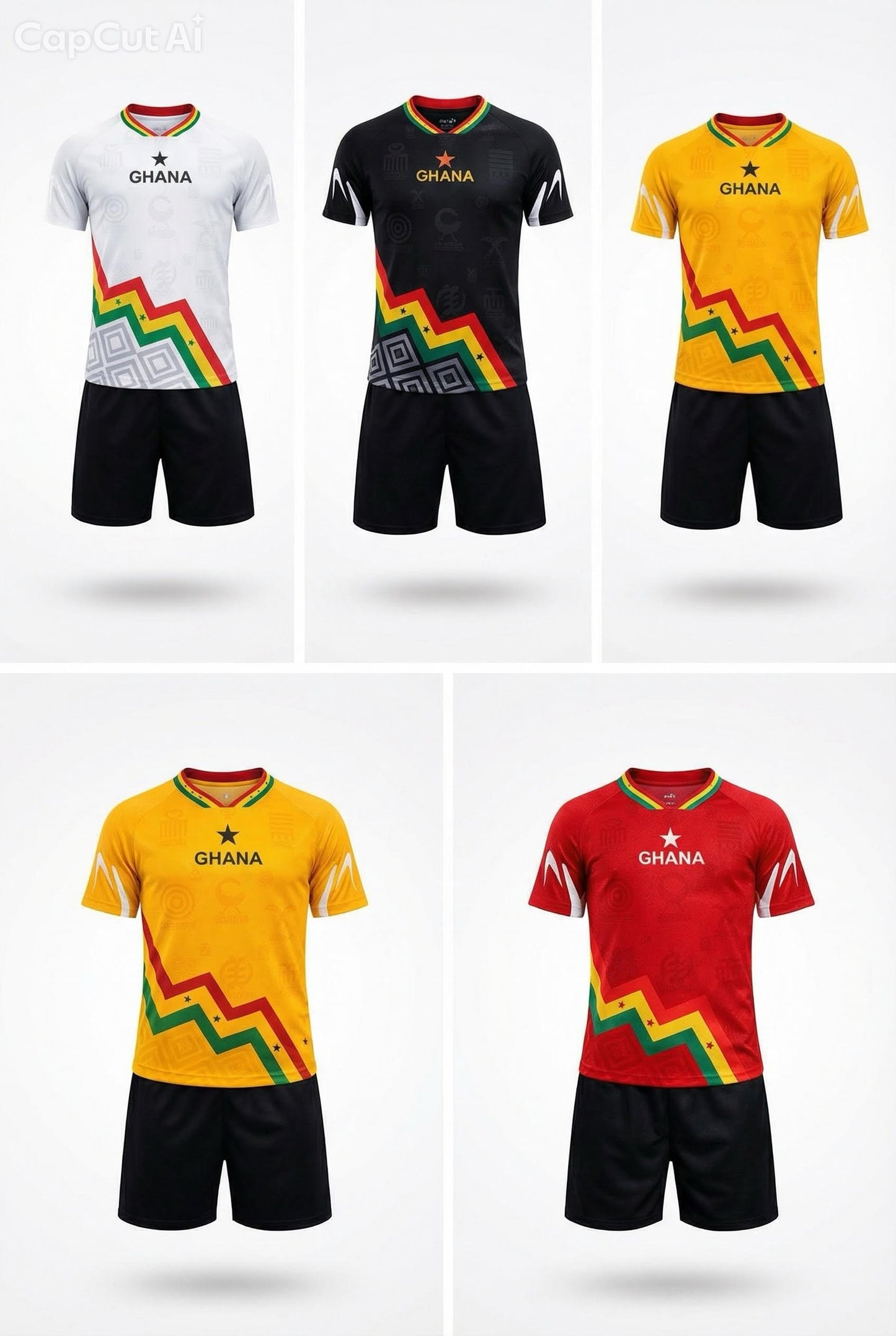 Kid's Ghana Heritage Jersey Short-sleeve White