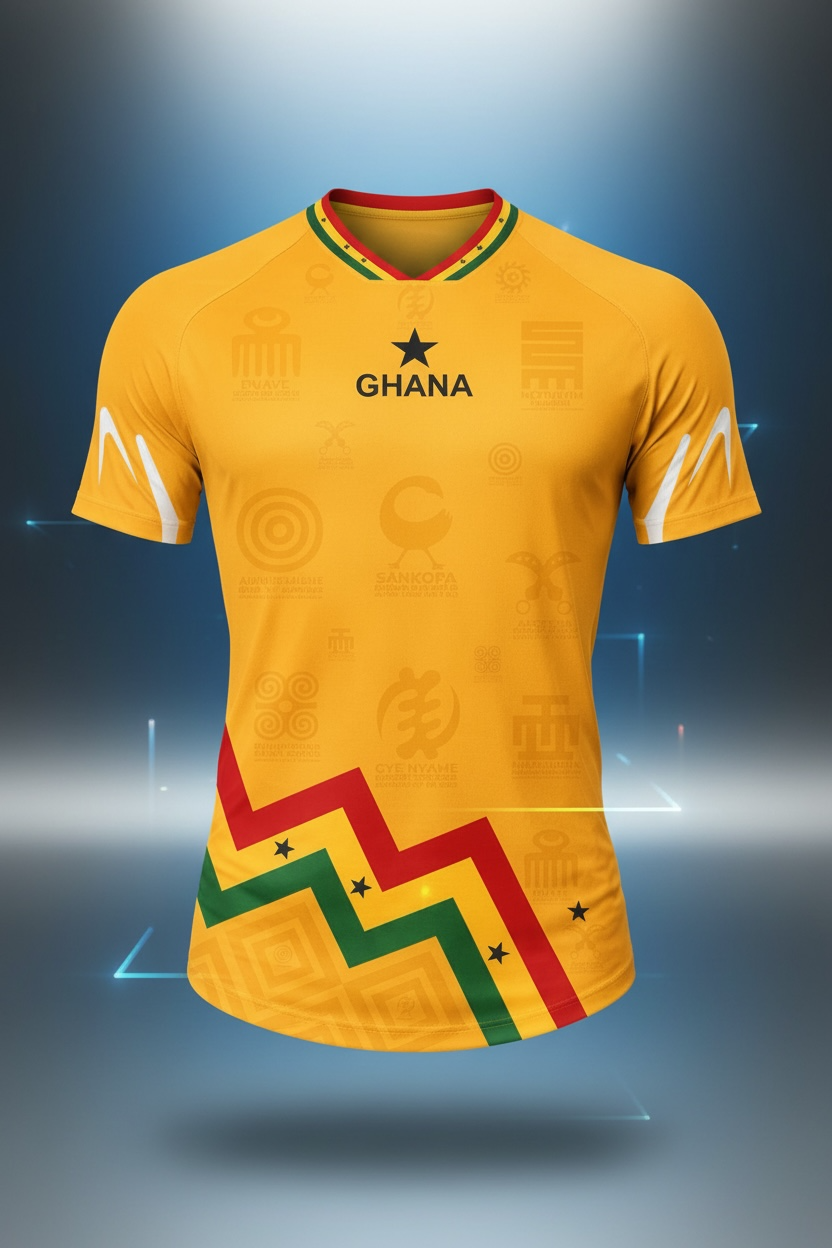 Men's Ghana Heritage Jersey Short-sleeve Gold