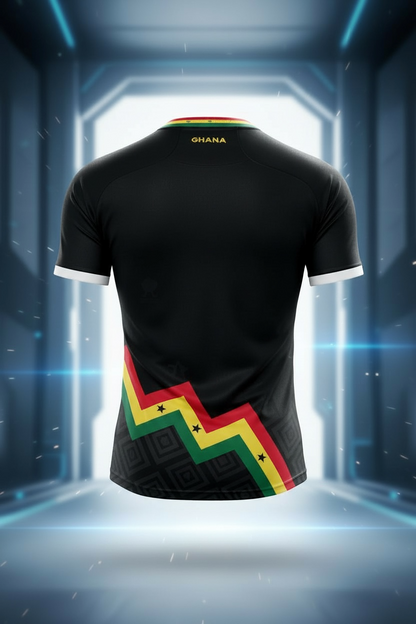 Men's Ghana Heritage Short-sleeve Jersey Black