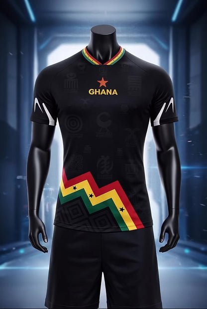 Men's Ghana Heritage Short-sleeve Jersey Black