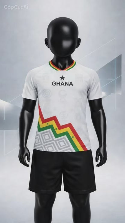 Kid's Ghana Heritage Jersey Short-sleeve White
